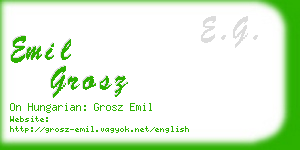 emil grosz business card